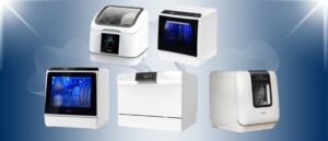 A featured image of the topic 5 Best Dishwashers With Baby Care Program for Stress-Free Cleaning, containing images of all the dishwashers in the list.