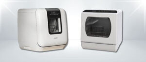 A featured image of the topic COMFEE CDC17P2AWW vs Hermitlux HMX-TDJ03 Dishwasher Comparison, containing inmages of COMFEE CDC17P2AWW Dishwasher and Hermitlux HMX-TDJ03 Dishwasher side by side.