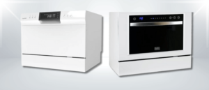 A featured image of the topic COMFEE ‎CDC22P2AWW vs BLACK & DECKER ‎BCD6W Dishwasher Comparison, containing inmages of COMFEE ‎CDC22P2AWW Dishwasher and BLACK & DECKER ‎BCD6W Dishwasher side by side.