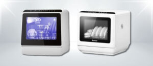 A featured image of the topic FIREGAS FGS-TDQR01 vs COSTWAY EP24717US Dishwasher Comparison, containing inmages of FIREGAS FGS-TDQR01 Dishwasher and COSTWAY EP24717US Dishwasher side by side.