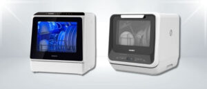 A featured image of the topic NOVETE TDQR01 vs COMFEE MINILITE CDC17P0ABB Dishwasher Comparison, containing inmages of NOVETE TDQR01 Dishwasher and COMFEE MINILITE CDC17P0ABB Dishwasher side by side.