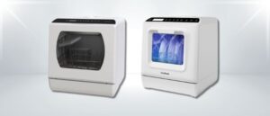 A featured image of the topic Hermitlux HMX-TDJ03 vs ChuMaste CM-XWJ01 Dishwasher Comparison, containing inmages of Hermitlux HMX-TDJ03 Dishwasher and ChuMaste CM-XWJ01 Dishwasher side by side.