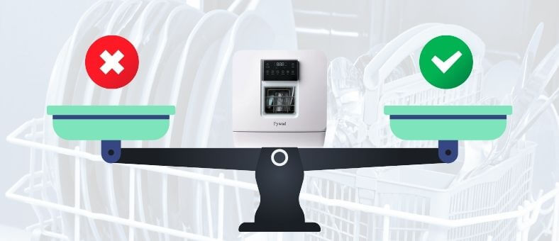 Image of a balance having a cross icon colored in red on the left side and a check icon colored in green on the right, depicting the section Pros and Cons.