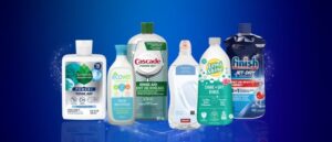 Showcasing a selection of the best dishwasher rinse aids, including popular brands like Seventh Generation, Ecover, Cascade, Lemi Shine, and Finish, for achieving sparkling clean results.