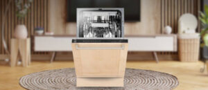 ZLINE DWVZ-304-18-MB dishwasher review showcasing an 18-inch built-in stainless steel model with open racks in a modern kitchen setting.