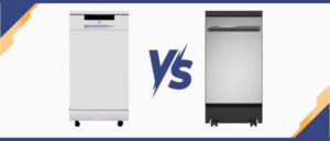 A featured image of the topic SPT SD-9263W vs GE GPT145SSLSS Dishwasher Comparison, containing mages of SPT SD-9263W Dishwasher and GE GPT145SSLSS Dishwasher side by side.