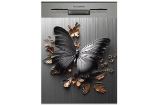 01 Stainless Steel Flower Butterfly Dishwasher Magnetic Cover Small Stainless Steel Flower Butterfly Dishwasher Magnetic Cover – Small Image