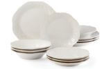 04 Lenox French Perle 12-Piece Dinnerware Set Small image of Lenox French Perle 12-piece dishwasher-safe dinnerware set