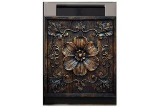 05 Vintage Wooden Floral Dishwasher Magnetic Cover Small Generic Vintage Dishwasher Magnetic Cover-Small Image