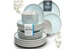 08 PURE LIVING 16-Piece Stoneware Dinnerware Set Compact image of PURE LIVING 16-piece stoneware dinnerware set