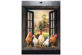 09 Magnetic Farm Chicken Dishwasher Magnetic Cover Small Homega Dishwasher Magnetic Cover-Small Image