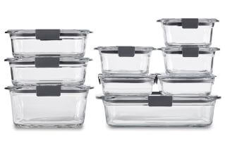 10 Rubbermaid Brilliance Glass Food Storage Containers Small Rubbermaid Brilliance Glass Food Storage Containers Small Image