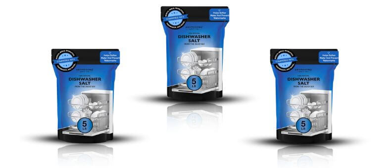 Aromasong Dishwasher Salt 5 lb bag – pure, additive-free option ranked among the Best Dishwasher Salt for dishwashers and water softeners.