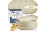 01-Homienly Wheat Straw Dinnerware Set Small Homienly Wheat Straw Dinnerware Set small image.