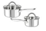 08-MICHELANGELO Saucepan Set Small MICHELANGELO Saucepan Set two small stainless steel saucepans with lids