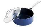 09-Blue Diamond Saucepan Small Blue Diamond Saucepan small blue nonstick saucepan with glass lid