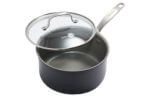 10-GreenPan Chatham Hard Anodized Saucepan Small GreenPan Chatham Saucepan small dark gray nonstick saucepan with lid