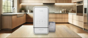 Feature image of Loch Solo Capsule Dishwasher Review: The image features a countertop (mini / compact) dishwasher placed on a kitchen counter, highlighting its sleek design and modern finish that fits well in small kitchens or apartments.