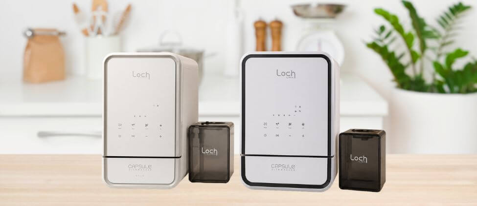 Feature image of Loch Solo Capsule Dishwasher Review: The image features a countertop (mini / compact) dishwasher placed on a kitchen counter, highlighting its sleek design and modern finish that fits well in small kitchens or apartments.